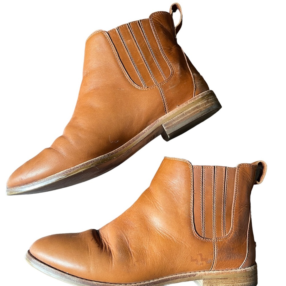 Madewell Sherpa Lined Leather slip On Ankle Boots